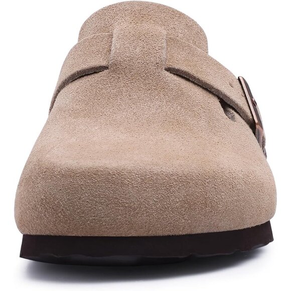 Genuine Suede Clogs for Women Men Leather Mules Arch Support Potato Shoes with C - Picture 4 of 6